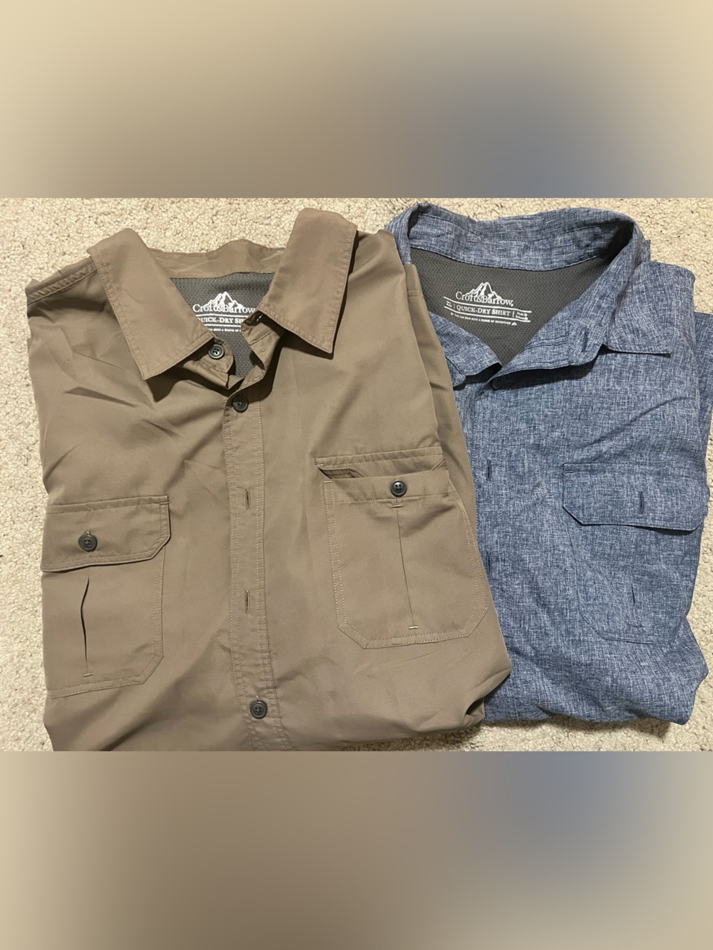 croft & barrow Men's Lightweight Shirt Jackets in Brown and Blue